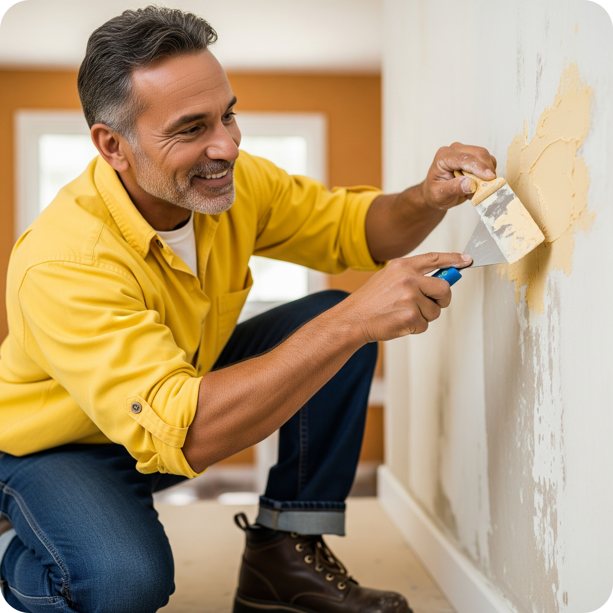 Handyman working on a residential project